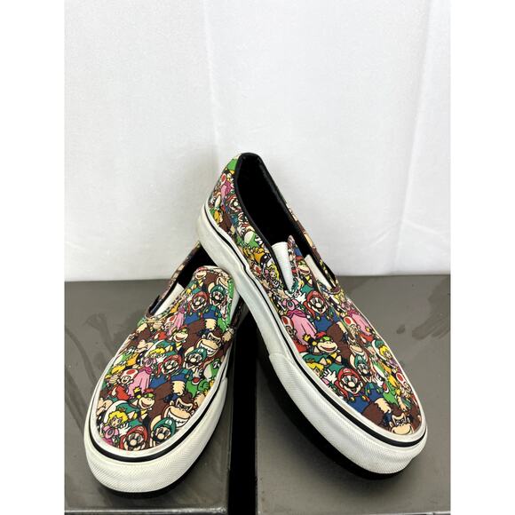 Vans Other - Vans X Nintendo Super Mario Bros Game Over Mens 5.5 Womens 7 Slip On Shoes Toad